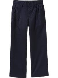 Boys Pleated Twill Pants