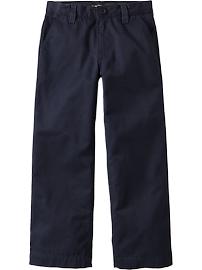 Boys Plain Front Loose Uniform Khakis