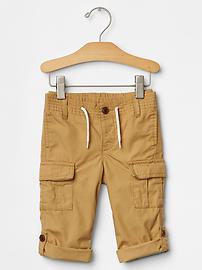 Pull-on roll-up cargo pants
