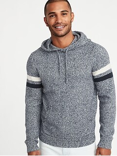 Built,In Flex Sleeve,Stripe Sweater Hoodie for Men