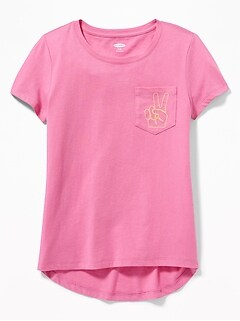 Relaxed Softest Pocket Tee for Girls