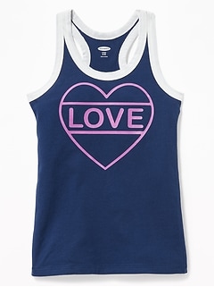Graphic Racerback Tank for Girls