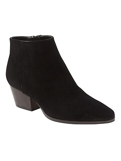 banana republic low block heel bootie