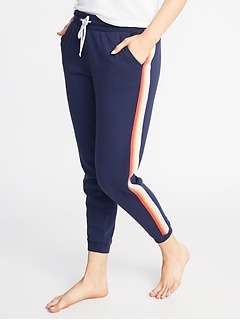 Side-Stripe French-Terry Joggers for Women   