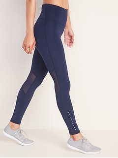 navy running leggings womens