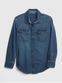 boys long sleeve denim shirt