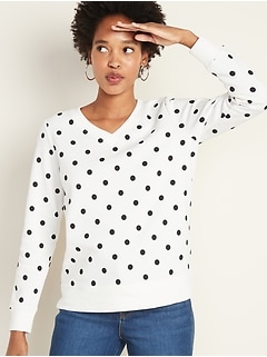 Relaxed V-Neck Sweatshirt for Women