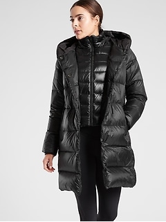 athleta black puffer jacket