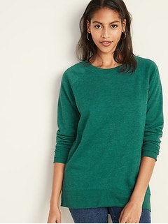 Boyfriend French Terry Tunic Sweatshirt for Women