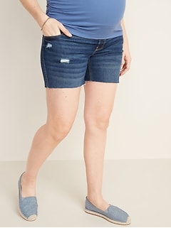 old navy maternity jean shorts