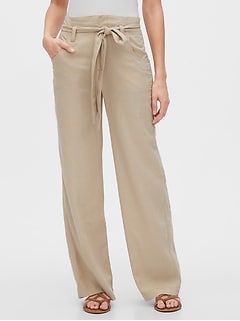 gap white linen pants