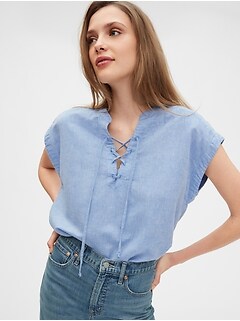 gap linen blouses