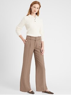 petite split leg trousers