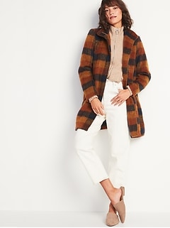 old navy plaid coat