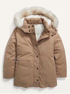 Oldnavy Faux-Fur-Trim Hooded Parka Coat for Girls