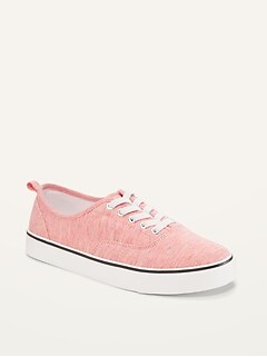 Oldnavy Speckled Jersey-Knit Elastic-Lace Sneakers for Girls