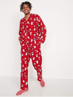 Oldnavy Matching Holiday Flannel Pajamas Set for Men