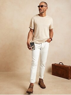 banana republic mens white jeans