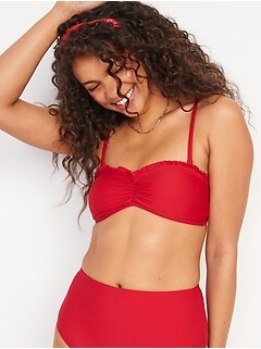 old navy red bikini top